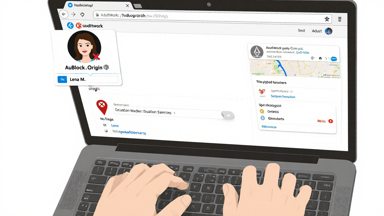 Keyboard typing on a secure browser with encrypted messaging and cryptocurrency wallet visible.